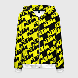 Мужская толстовка на молнии KTU жёлто чёрный стиль