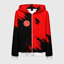 Толстовка 3D на молнии мужская Ajax sport color red, цвет: 3D-белый