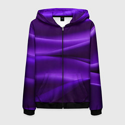 Толстовка 3D на молнии мужская Фиолетовый шелк, цвет: 3D-черный