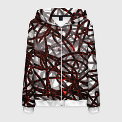 Мужская толстовка на молнии Красные энергетические кабели