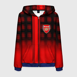 Толстовка 3D на молнии мужская Arsenal fc sport geometry steel, цвет: 3D-синий