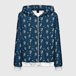 Мужская толстовка на молнии Космонавты в открытом космосе