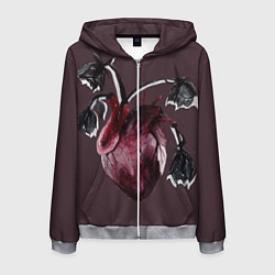 Мужская толстовка на молнии Увядшее сердце