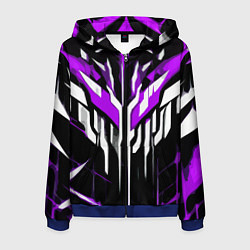 Мужская толстовка на молнии Purple and white abstraction on a black background
