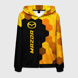 Мужская толстовка на молнии Mazda - gold gradient по-вертикали