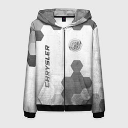 Мужская толстовка на молнии Chrysler - white gradient вертикально