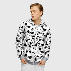 Толстовка 3D на молнии мужская Doom хеллоуин, цвет: 3D-меланж — фото 2