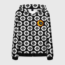 Мужская толстовка на молнии Serious Sam logo pattern