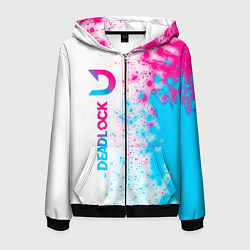 Мужская толстовка на молнии Deadlock neon gradient style по-вертикали