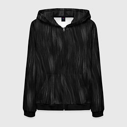 Толстовка 3D на молнии мужская Мех чёрной кошки, цвет: 3D-черный