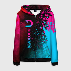 Мужская толстовка на молнии Deadlock - neon gradient по-вертикали