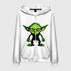 Толстовка 3D на молнии мужская Зеленый гоблин, цвет: 3D-белый
