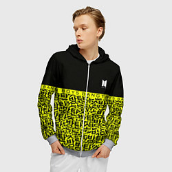 Толстовка 3D на молнии мужская BTS pattern kpop, цвет: 3D-меланж — фото 2