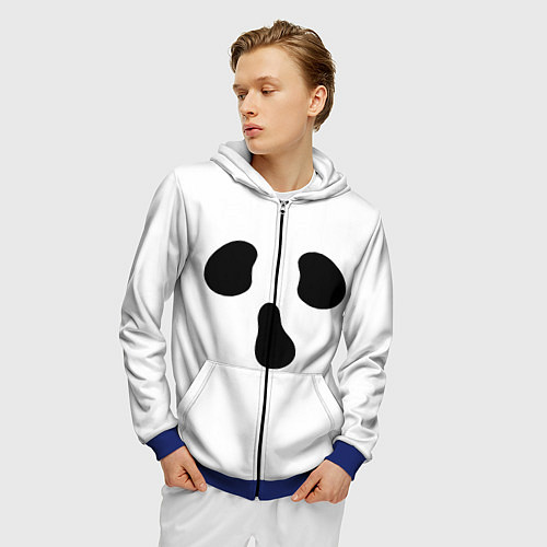 Мужская толстовка на молнии Призрак пугающий верх / 3D-Синий – фото 3