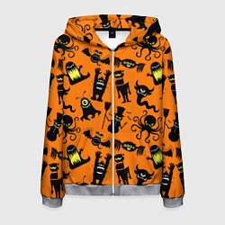 Мужская толстовка на молнии Монстры хэллоуина