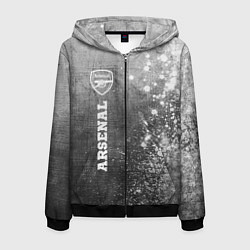 Мужская толстовка на молнии Arsenal - grey gradient по-вертикали