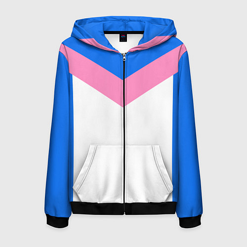 Мужская толстовка на молнии В стиле 90-х ретро спортивная / 3D-Черный – фото 1