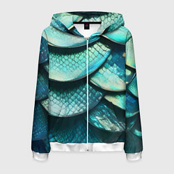 Мужская толстовка на молнии Чешуя крупной рыбы