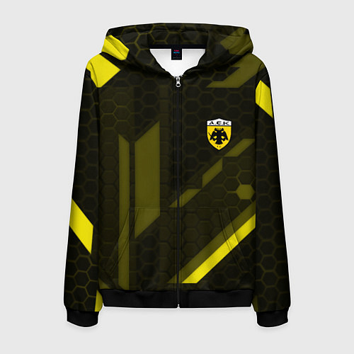Мужская толстовка на молнии AEK fc geometry / 3D-Черный – фото 1