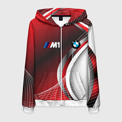 Толстовка 3D на молнии мужская BMW sport geometry motors, цвет: 3D-белый