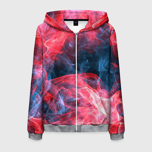 Мужская толстовка на молнии Дымная текстура / 3D-Меланж – фото 1