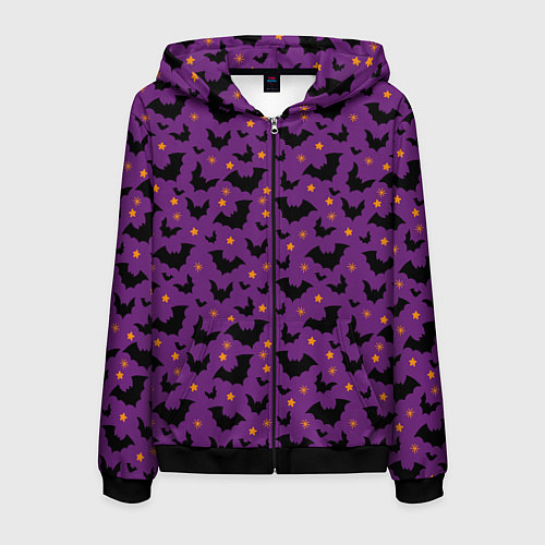 Мужская толстовка на молнии Мрачный полёт / 3D-Черный – фото 1