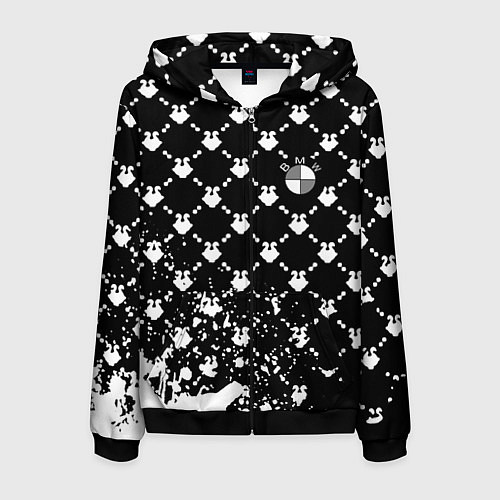 Мужская толстовка на молнии BMW gussi steel / 3D-Черный – фото 1