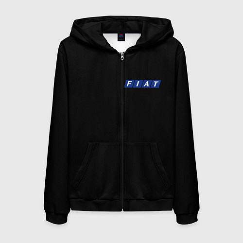Мужская толстовка на молнии FIAT logo auto / 3D-Черный – фото 1