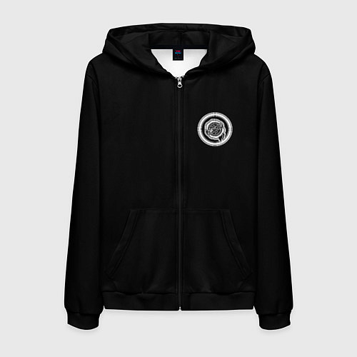 Мужская толстовка на молнии Chrysler logo white / 3D-Черный – фото 1