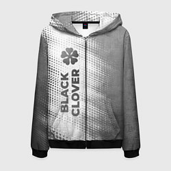 Толстовка 3D на молнии мужская Black Clover - white gradient по-вертикали, цвет: 3D-черный