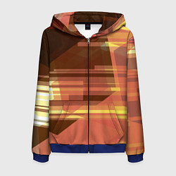 Толстовка 3D на молнии мужская Оттенки заката, цвет: 3D-синий