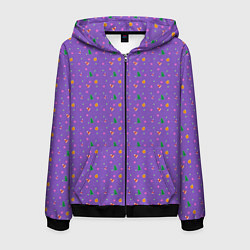 Мужская толстовка на молнии Новогодний космос