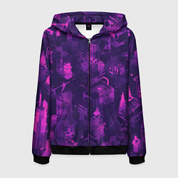 Мужская толстовка на молнии Неоновый городок