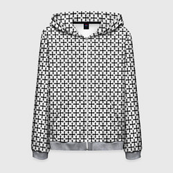 Толстовка 3D на молнии мужская Перекрёсток, цвет: 3D-меланж