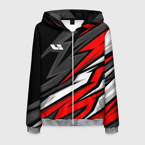 Мужская толстовка на молнии Lixiang - красный спортивный / 3D-Меланж – фото 1