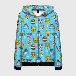 Мужская толстовка на молнии Винни Пух