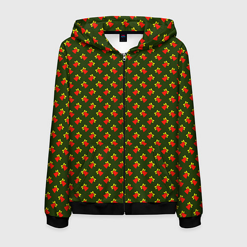 Мужская толстовка на молнии Звонкие колокольчики / 3D-Черный – фото 1