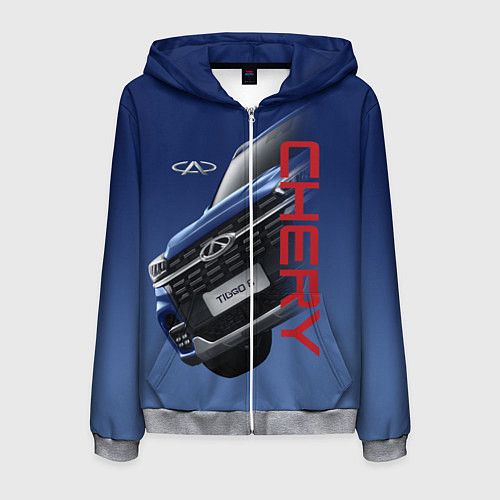 Мужская толстовка на молнии Chery / 3D-Меланж – фото 1