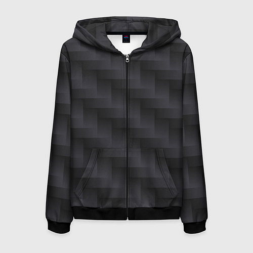 Мужская толстовка на молнии Чёрный спектр / 3D-Черный – фото 1