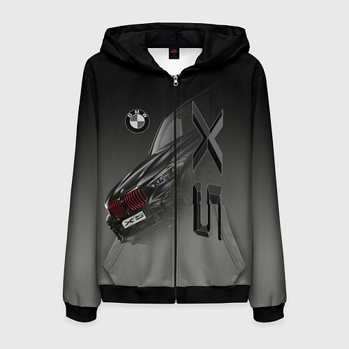 Мужская толстовка на молнии X 5 / 3D-Черный – фото 1