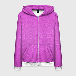 Толстовка 3D на молнии мужская Текстура розовой кожи, цвет: 3D-белый