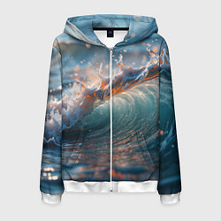 Мужская толстовка на молнии Волна и блики солнца