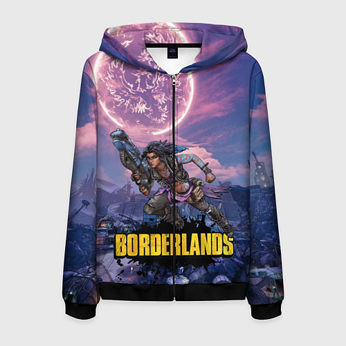 Мужская толстовка на молнии Borderlands вооружение / 3D-Черный – фото 1