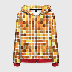 Толстовка 3D на молнии мужская Осенняя палитра, цвет: 3D-красный