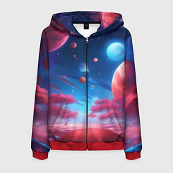 Мужская толстовка на молнии Красный лес