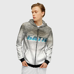 Толстовка 3D на молнии мужская Батя в здании - галлюцинации, цвет: 3D-черный — фото 2