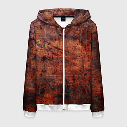 Толстовка 3D на молнии мужская Абстракция - rusty mood, цвет: 3D-белый