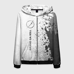 Мужская толстовка на молнии Akame ga Kill - white gradient по-вертикали