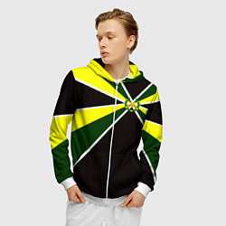 Толстовка 3D на молнии мужская Мотострелковые войска: лавры, цвет: 3D-белый — фото 2