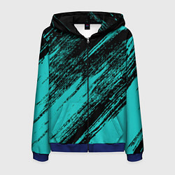 Мужская толстовка на молнии The color is black and light blue